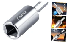 Stainless Steel Trailer Jack Drill Attachment Crank Handle Drill Adapter for 