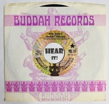 Hot R&B Rocker Soul 45 JOHNNY WINTER Bad News / Out of Sight BUDDAH hear EX