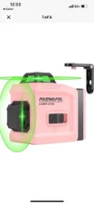 Laser Level Paowafol 3x360° Cross Line for Construction & Picture Hanging Pink