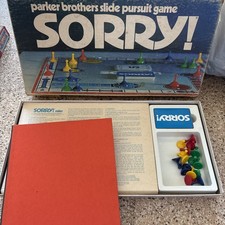 Vintage Sorry! Board Game 1972 Parker Brothers Board Game Complete Made In USA