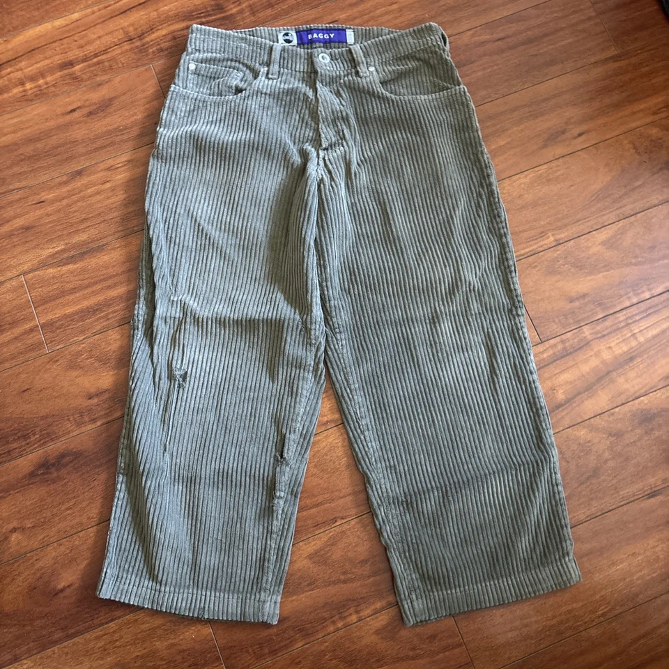 VTG 90s Levi's Silver Tab Baggy Corduroy Jeans Green Men's 30X24 USA READ!!! - Image 3 of 4