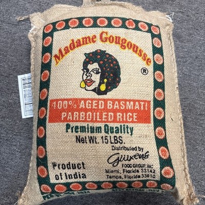 Madame Gougousse 100% Aged Basmati Parboiled Rice, 15 lbs