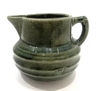 Vintage Brush McCoy Green Buttermilk or Batter Pitcher Art Pottery  Shield Mark