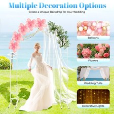 Metal Wedding Stand Arch Frame Backdrop Garden Arbor Flower Balloon Display Rack