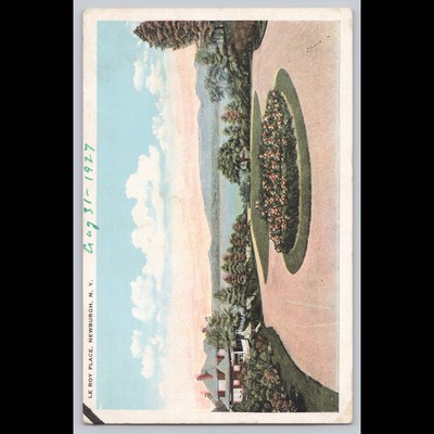 Antique Postcard Le Roy Place Newburgh NY Scenic View 1927