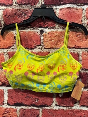 Disney Parks Minnie Mouse & Friends Women's Lime Swim Top Sz M NWT/MOS/READ!!