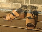 Crayons Light Brown Women's Italian Sandals, Size 9 — photo 4