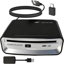Portable Car CD Player USB Bluetooth Adapter for Vehicles without Built-in Audio