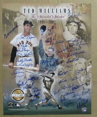 Red Sox Multi-Signed (45) 16x20 Photo Yastrzemski w/Inscription HOF 198150