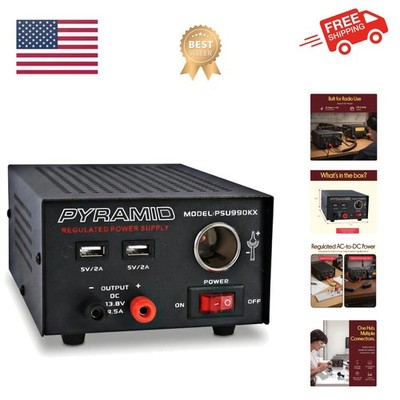 cigarette lighter output amps Compact 7 Amp Bench Power Supply - 13.8V DC with Dual USB & Cigarette  Lighter