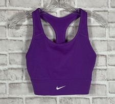 Nike Dri-Fit Sports Bra Womens Sz M Purple Stretch Racerback Pullover