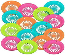 1 Dozen of Reusable Plastic Holders for 9" Paper Plates Bright Colors