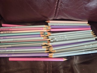 Faber Castell Lead Pencils Job Lot x 36 2B Grip 2001 and thicker pencils