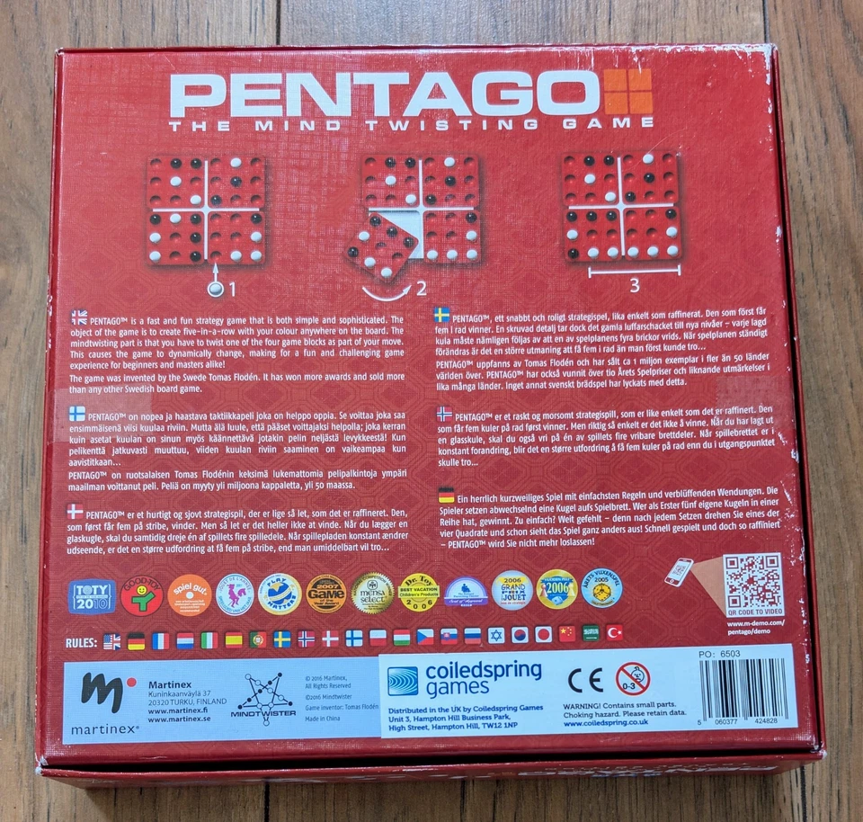 Two Pentago The Mind Twisting Game - Mindtwister (2016) Complete & VGC - Image 2 of 4
