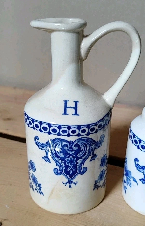 Moutardier Et Huilier Gien Vieux Rouen Bleu - Photo 2/4