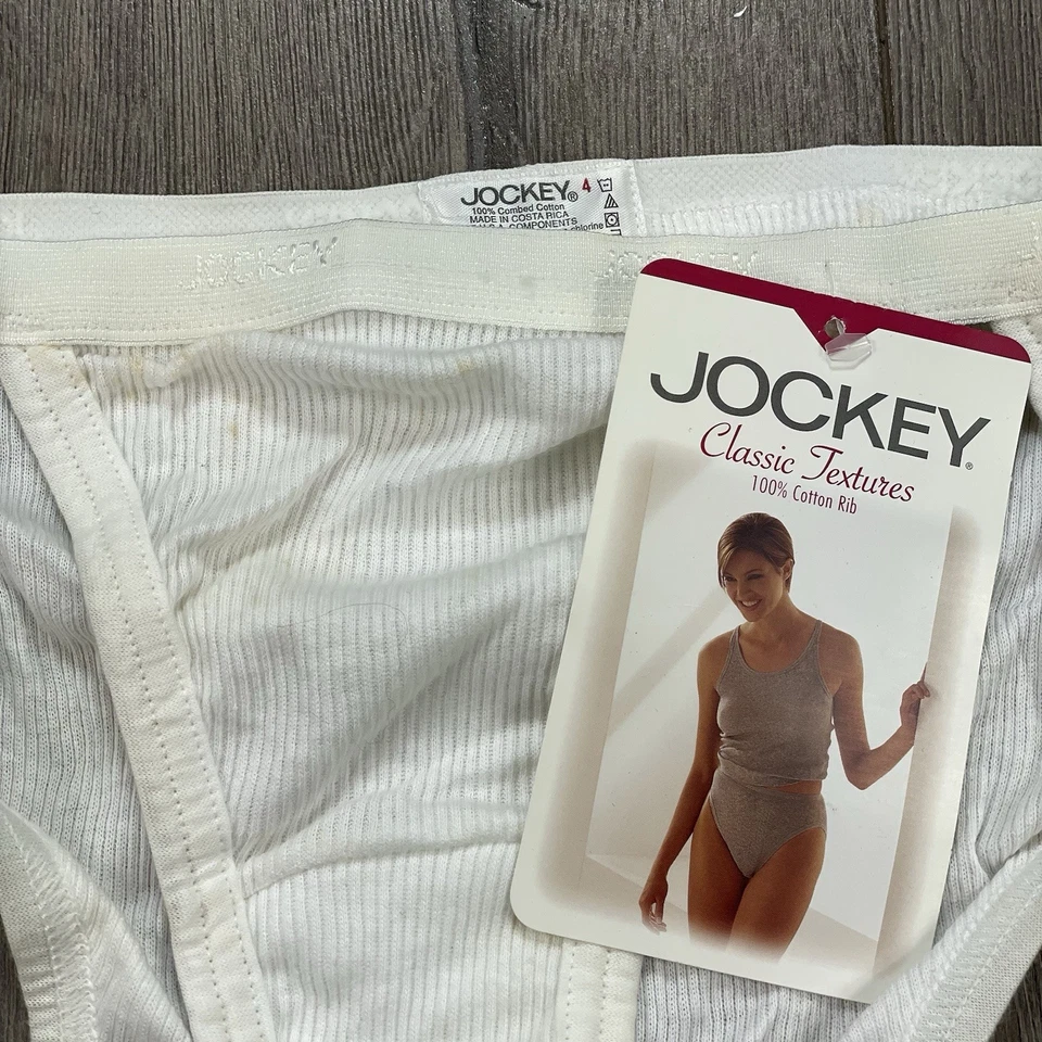 Vintage Jockey Women's Size 4 ST Bikini Panties White NOS NWT READ - Image 3 of 4