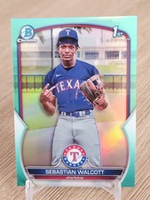 2023 Bowman Chrome Sebastian Walcott #BCP-189 1st Auto Refractor  /125 Rangers 