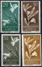 Spanish Sahara 1956 Flowers MNH (SC# 78-79, B37-B38)