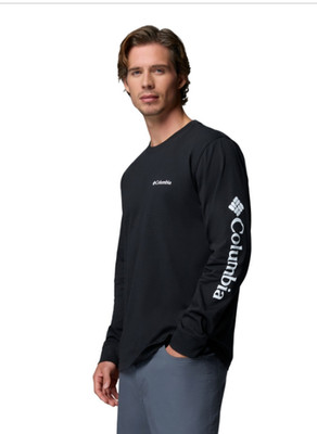 Columbia CSC Fundamentals LS T Shirt Size Large Mens Black  Sleeve  Logo
