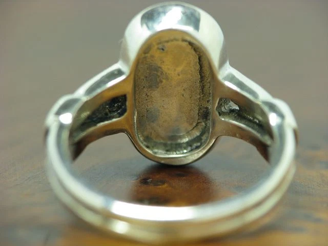 925 Argento Sterling Anello Con Marcasite Ricoperto / Vero / Rg 47,5/3,8g - Immagine 3 di 3