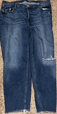 WOMENS OLD NAVY SKY-HI STRAIGHT EXTRA HIGH RISE JEANS-SIZE 20-MEDIUM BLUE