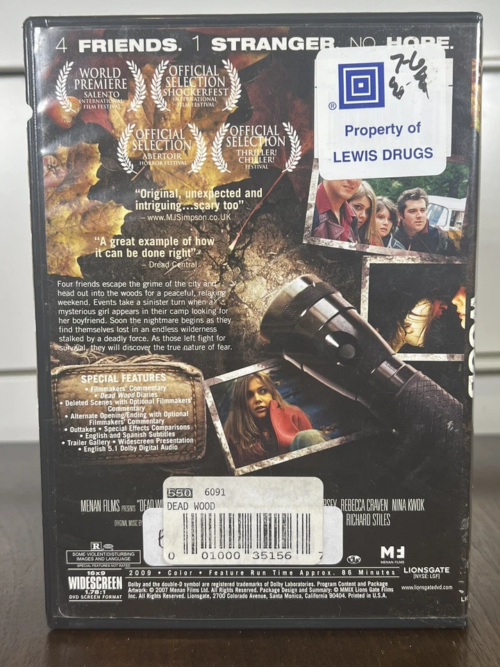 Dead Wood (DVD, 2007) British Horror In Rental Case Tested Working Foto 2 de 3