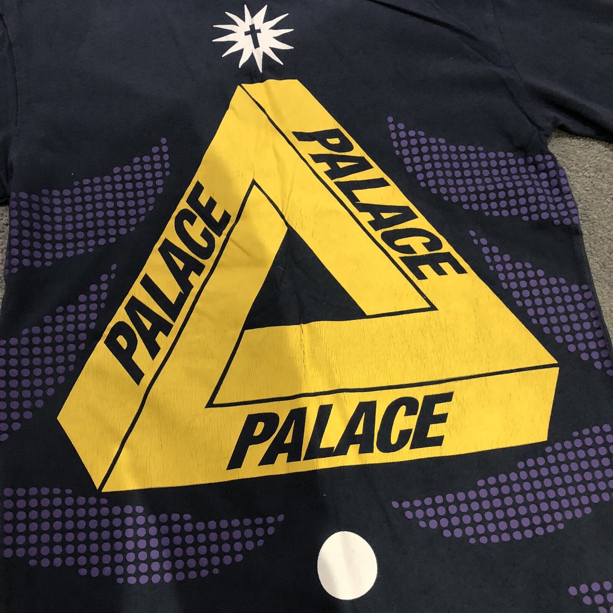 palace Cross Tri Ferg T-shirt Navy Size Small | eBay