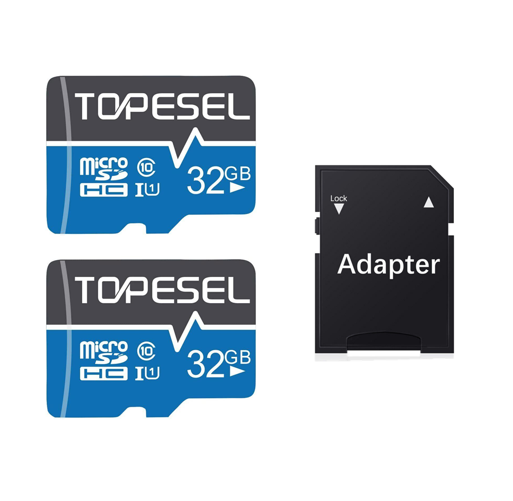 TOPESEL Pack Ultra Micro SD Card 32GB Class 10 TF Card Memory