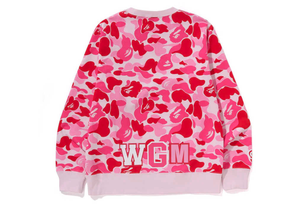 A Bathing Ape Men's ABC CAMO Pattern Crew Neck Sweatshirt