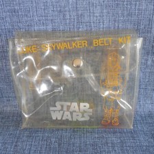 1982 Star Wars Luke Skywalker Belt Kit Clear Pouch Empty pre-owned Made in USA