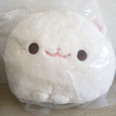 NWT KITTEN big Plushie Cat Smile 16.5-inch Fluffy like cotton candy Toreba White