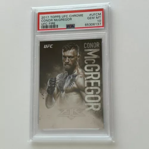 Conor McGregor 2017 Topps Chrome UFC Fire Card #UF-CM PSA 10 GEM MINT