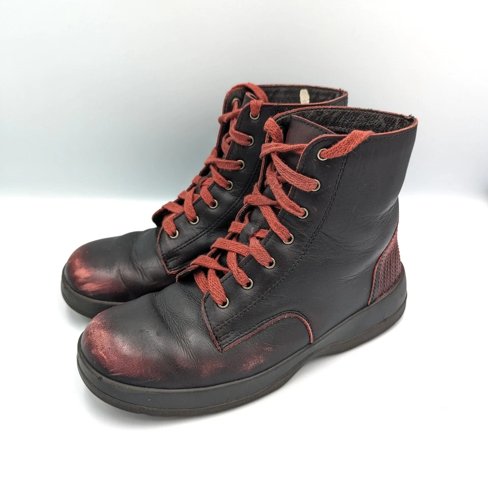 NOAT Botas Caribou Con Cordones Grunge Envejecidas CHERRY COLA Raras Talla 6 (37) Foto 4 de 4