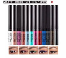 12 Colors Matte Colorful Liquid Eyeliner Set Color Gel Eyeliners Waterproof