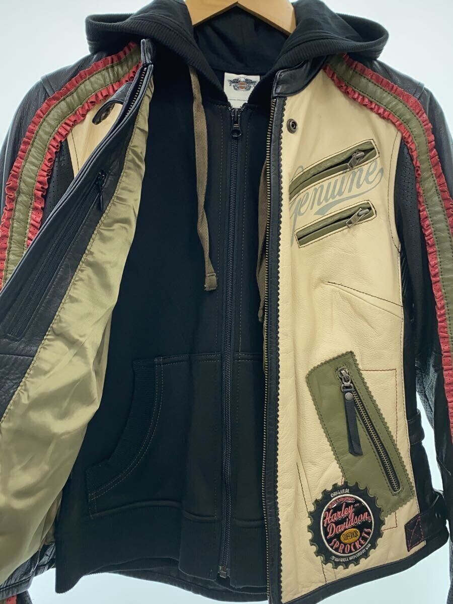 HARLEY DAVIDSON RIDERS JACKET SINGLE S COW LEATHER Cream HARLEY DAVIDSON RIDERS JACKET SINGLE S COW LEATHER Cream