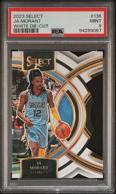 2023 Panini Select #136 Ja Morant Premier White Die-Cut /149