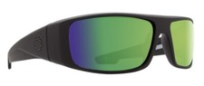 Spy Optic LOGAN Sunglasses - Matte Black / HD Bronze POLAR GREEN Mirror NEW