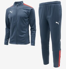 Puma Men Team-Liga Track Suit Set Inky Blue Jacket Pants GYM Jersey 65892453