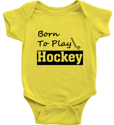 Infant Baby Bodysuit One-Piece Born To Play Hockey Toddler Kid Youth Tee T-Shirt - Picture 30 of 36