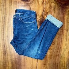 Chimala Jeans Japanese Size 30 Selvedge Denim Straight Leg Button Fly Cotton Z20