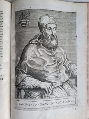 1568 ILLUSTRATED w/28 POPE PORTRAITS XXVII PONTIFICUM ELOGIA ET IMAGINES antique - Picture 21 of 21