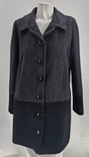 1810 Kookai Womens Gray Black Colorblock Wool Coat L