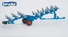 Bruder Spielzeug 02250 LEMKEN Aufsattel Drehpflug Pflug Traktor Ausstellungsstüc