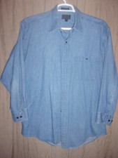 Men's Chaps Ralph Lauren Denim  LS  Dress Casual Shirt  Size  16 1/2 32/33