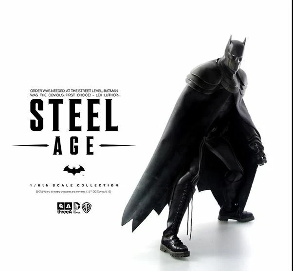 Figura ThreeA 3A DC Ashley Wood Edad de Acero Batman Versión Noche 1/6 Foto 2 de 4