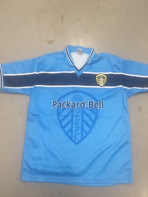 Leeds United Football Shirt Macron Large Away Kit Jersey LUFC Blue #12