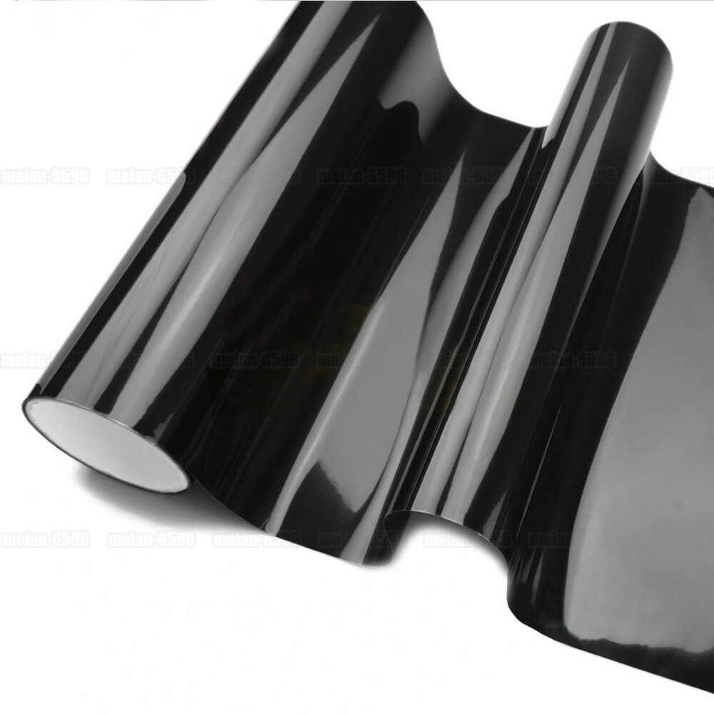 12x24 Gloss Black Smoke Vinyl Tint Film for Headlights Taillights Fog Lights  