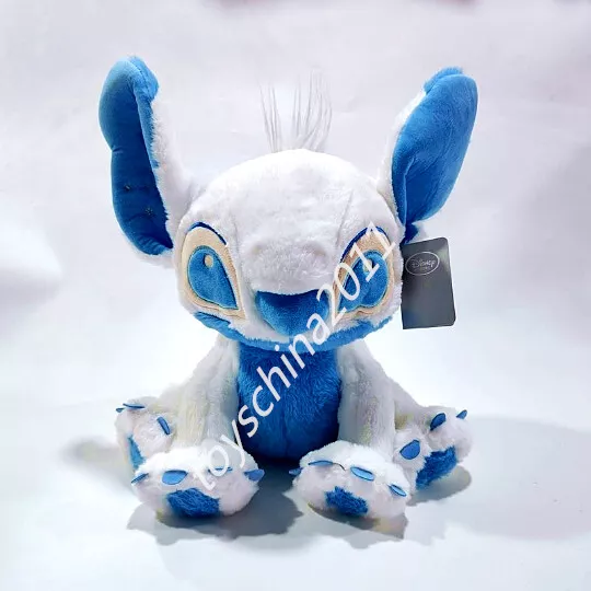 NEW Disney Lilo & Stitch Winter White Stitch Plush Toy Gift Rare 30cm