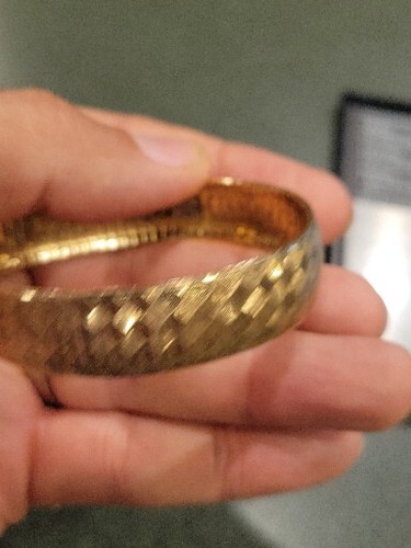 BEAUTIFUL GOLD PLATED 925 ITALIAN STERLING SILVER BRACELET 16.90g - Picture 5 of 12
