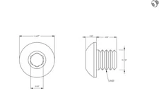 1/4-20 Button Head Cap Screws Stainless Steel Allen Bolts All Lengths Quantities